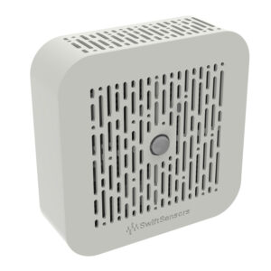 The Indoor Air Quality Sensor from Swift Sensors monitors a wide range of environmental conditions, including, temperature, relative humidity, carbon dioxide, carbon monoxide, Total Volatile Organic Compounds (TVOC), and particulate matter down to the size of bacteria and viruses.