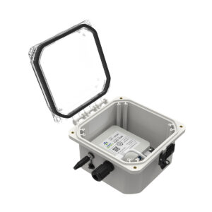 Water-resistant NEMA enclosure with integrated gateway is IP67-rated