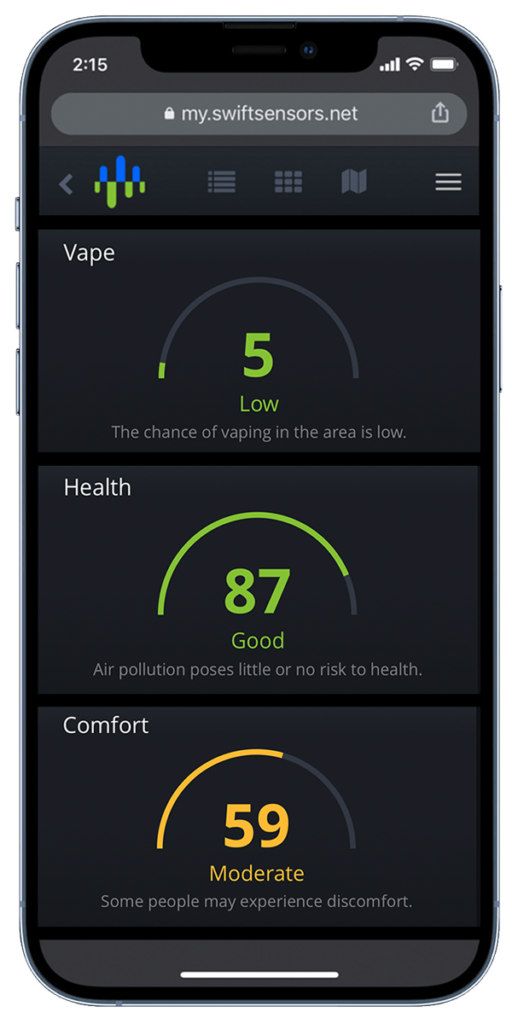 Application Vape Detection iPhone